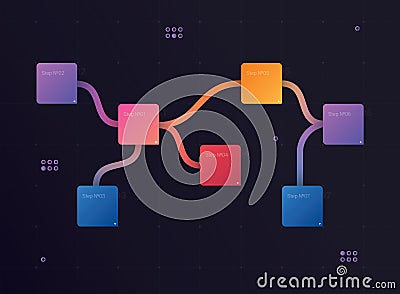 Sitemap. The branched map allows informing search engines about current website structure. Vector Illustration